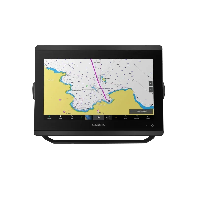 Garmin GPSMAP 8412 marine chartplotter with worldwide basemap, black enclosure, touchscreen display
