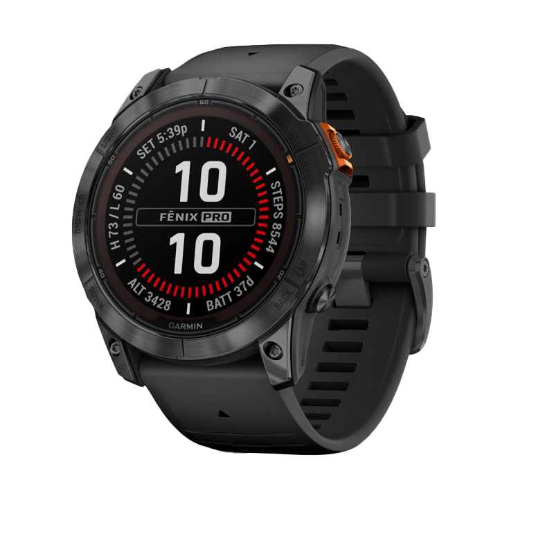 Garmin Fenix 7X Pro Solar, Slate Gray with Black Band (010-02778-00) by Garmin