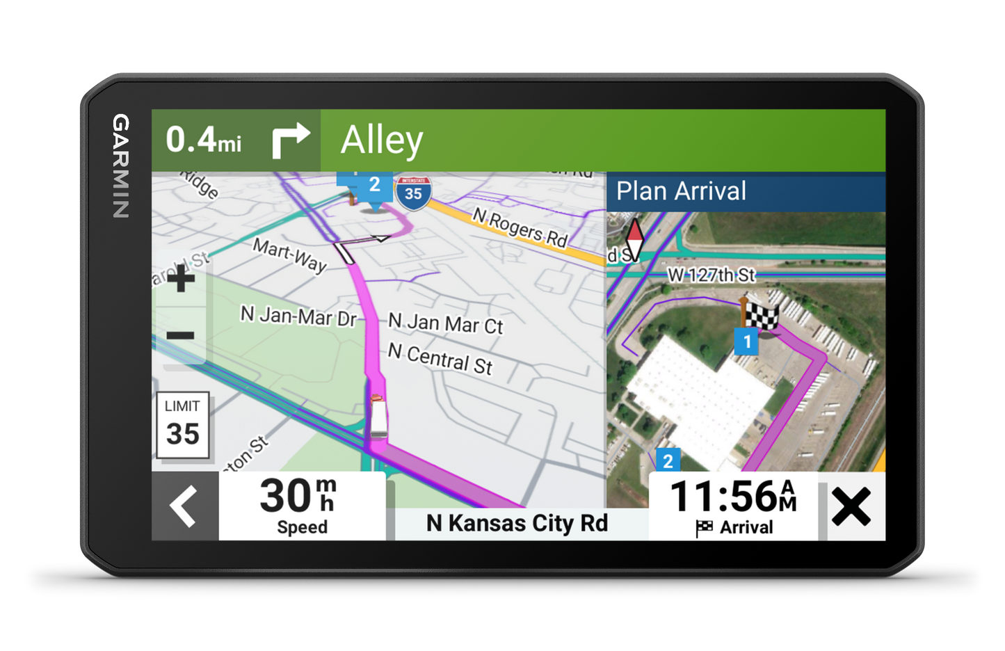 Garmin Dezl OTR710 trucking GPS navigator, certified refurbished, 7-inch display