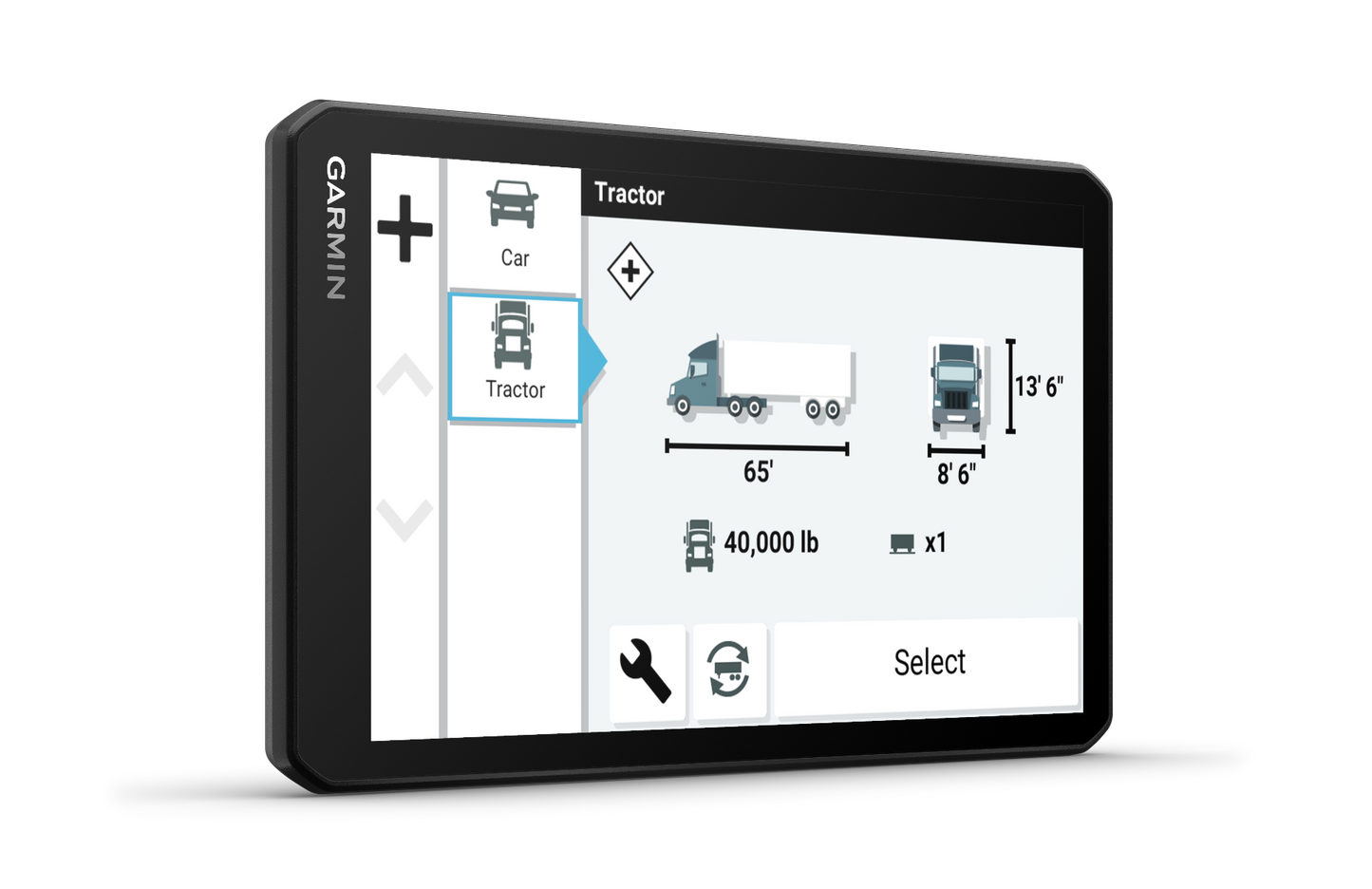 Garmin Dezl OTR710 truck GPS navigator with 7-inch screen, certified refurbished