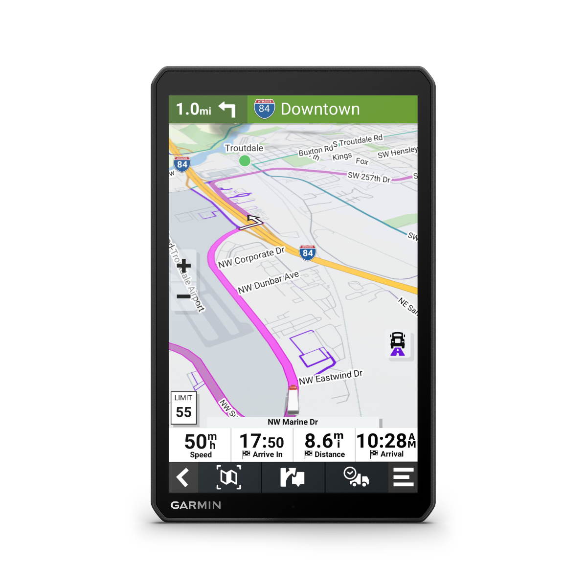 Garmin Dezl OTR810 trucking GPS navigator with 8-inch display