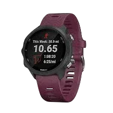Garmin Forerunner 245 Berry GPS smartwatch with berry color band, certified refurbished