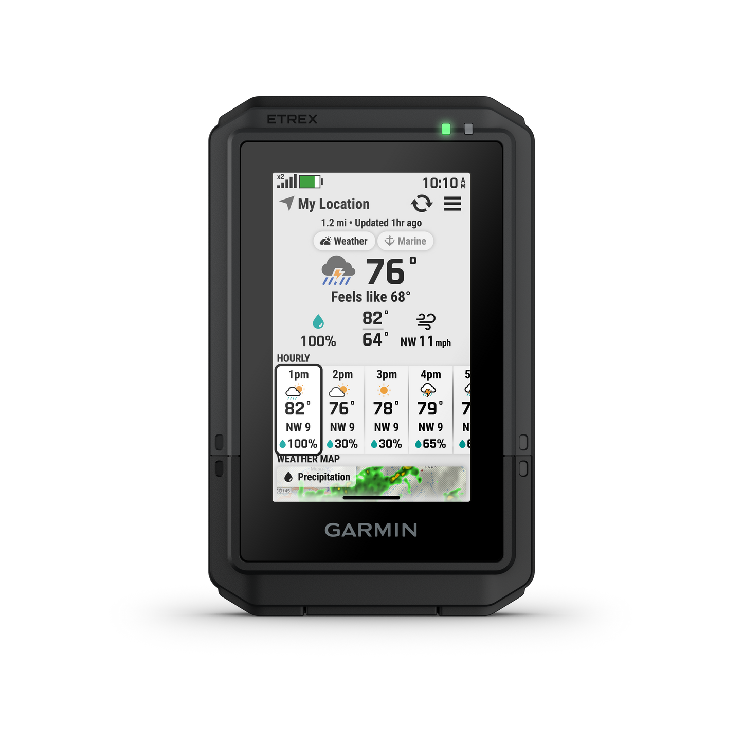 Garmin eTrex Touch GPS handheld navigator with touchscreen, black rugged design