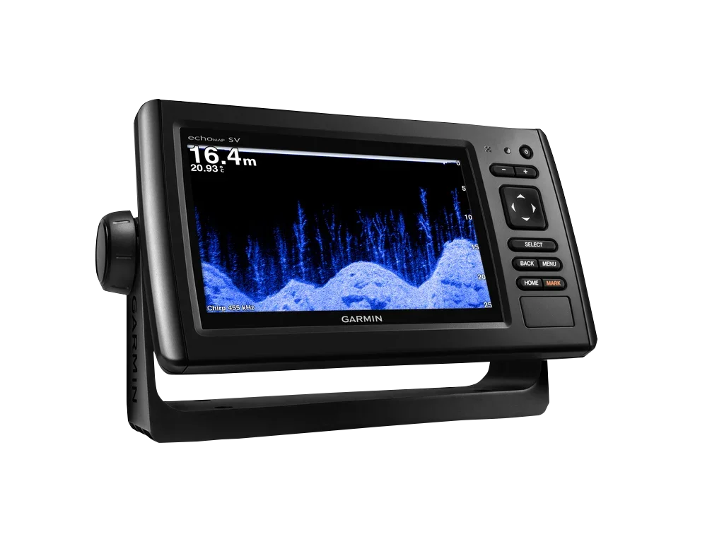 Garmin ECHOMAP CHIRP 72sv marine chartplotter with black handheld display (no transducer)