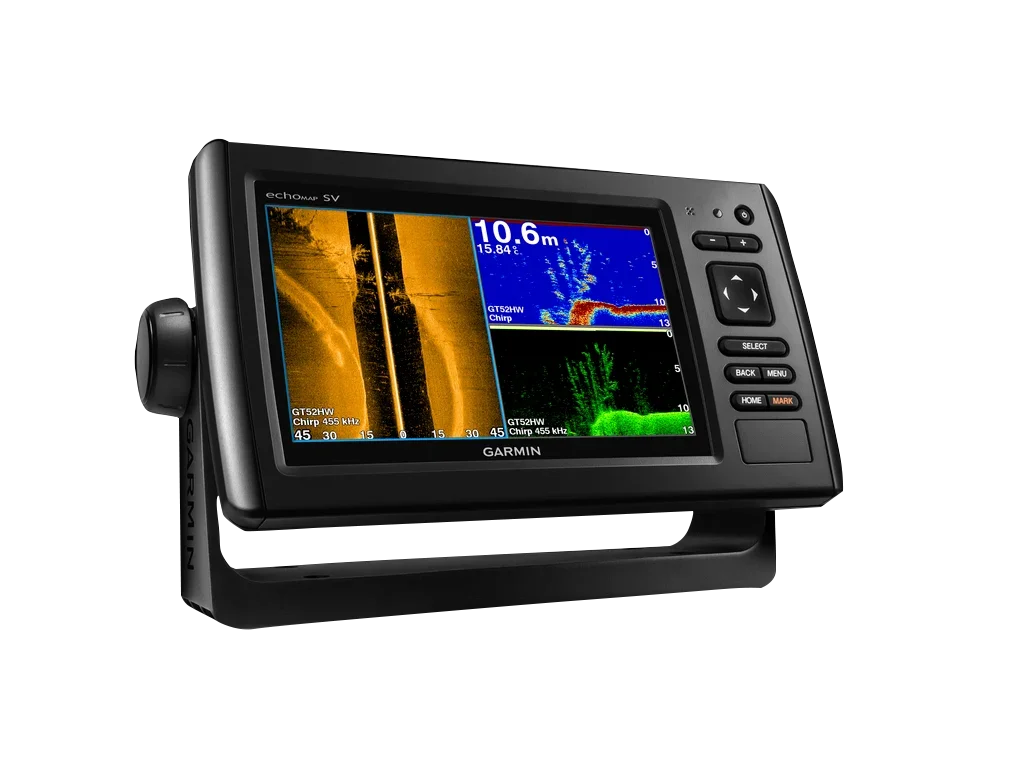 Garmin ECHOMAP CHIRP 75sv marine chartplotter with transducer