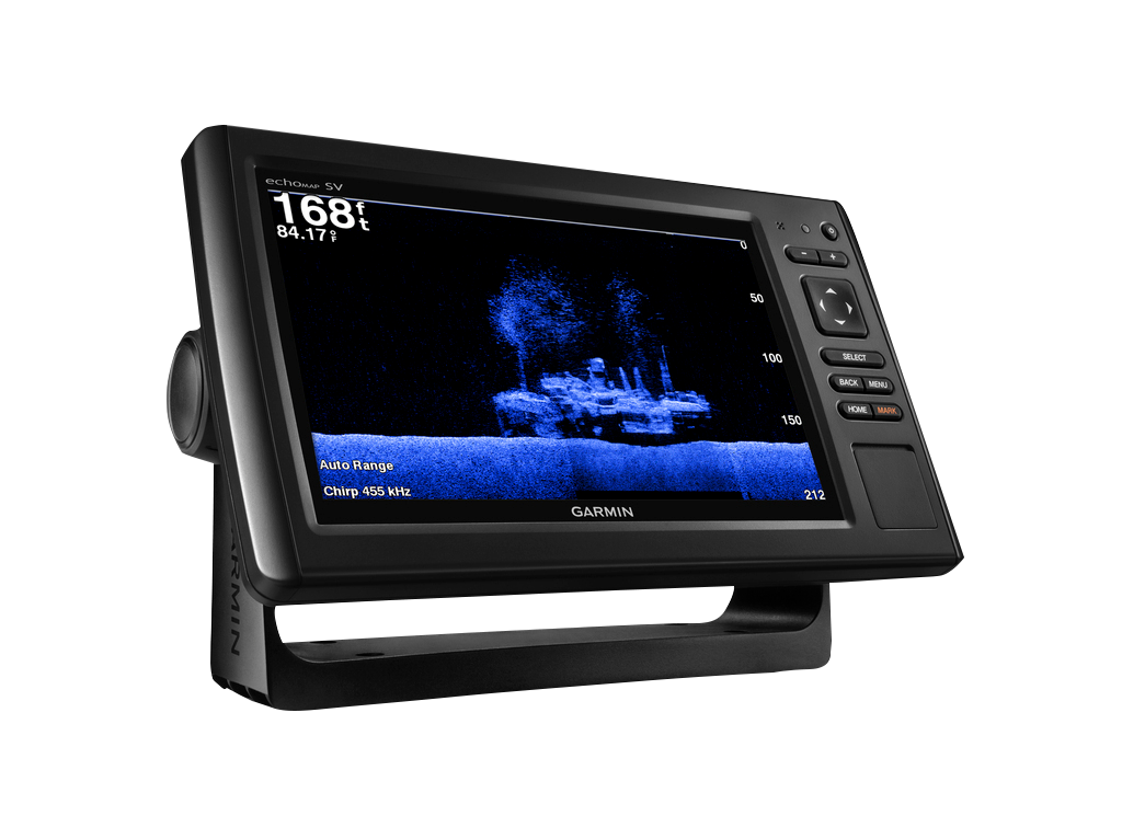 Garmin ECHOMAP CHIRP 94sv marine chartplotter with transducer, black