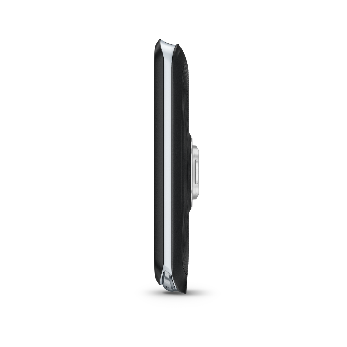 Garmin Edge 1040 bike computer, black with silver frame, side profile