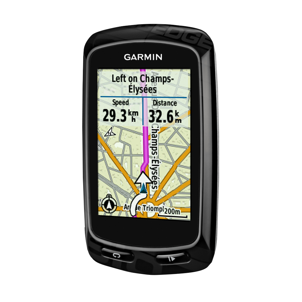 Garmin Edge 810 bike computer, black, map navigation screen