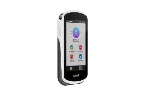 Garmin Edge 1030 cycling computer bundle with sensors, white device with black screen