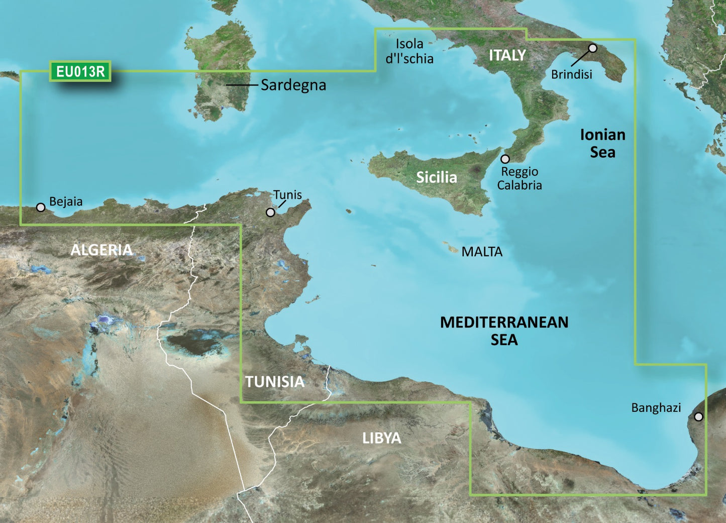 Garmin Italy Southwest and Tunisia Charts BlueChart g3 Vision | VEU013R | microSD/SD by Garmin