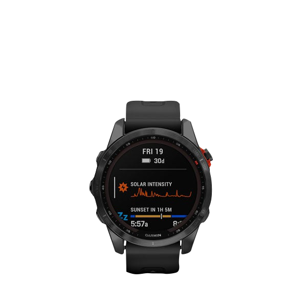 Garmin Fenix 7S Solar, Slate Gray w/ Black Band (Garmin Certified Refurbished) by Garmin