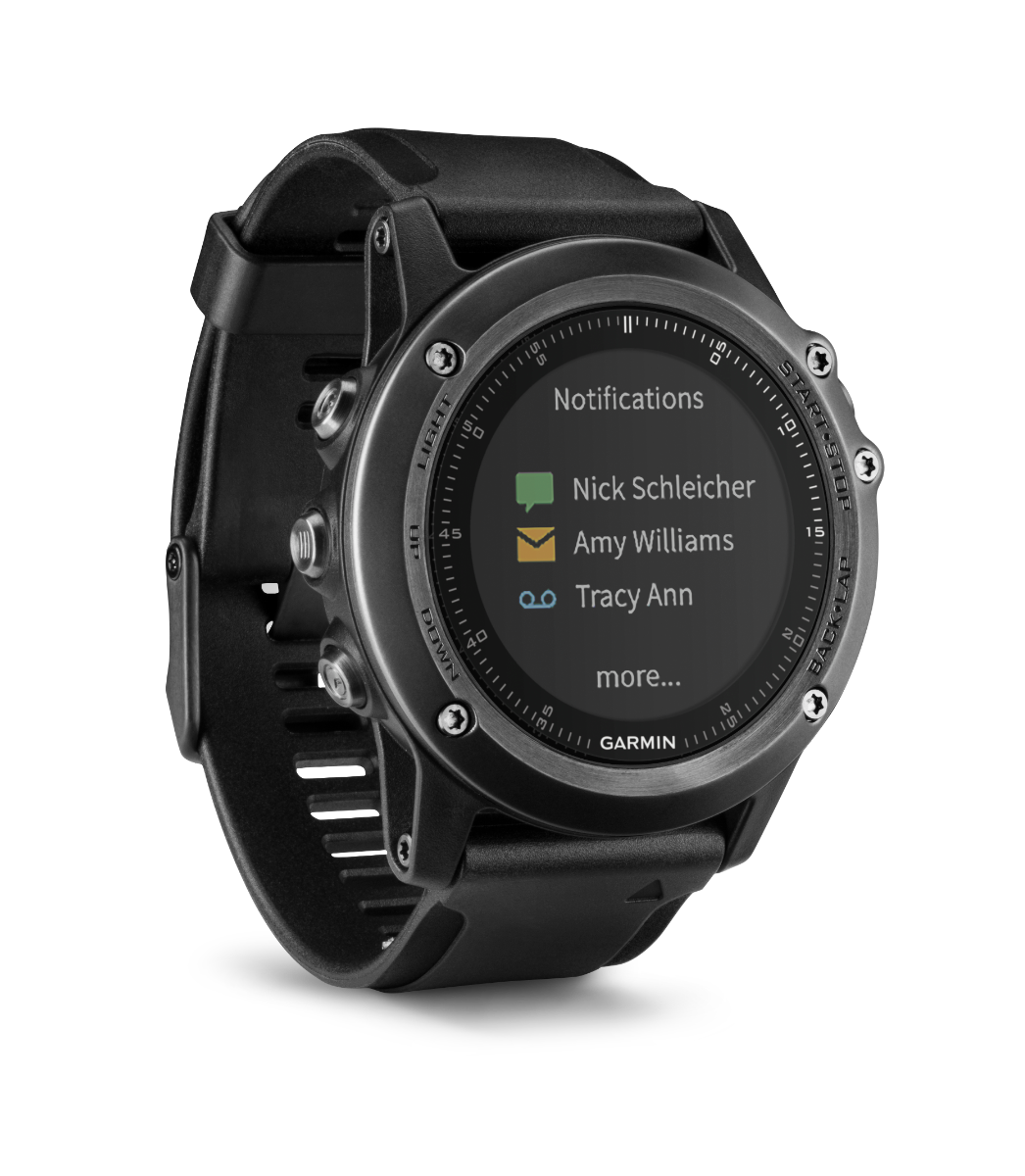 Garmin Fenix 3 HR smartwatch with sapphire lens, black band