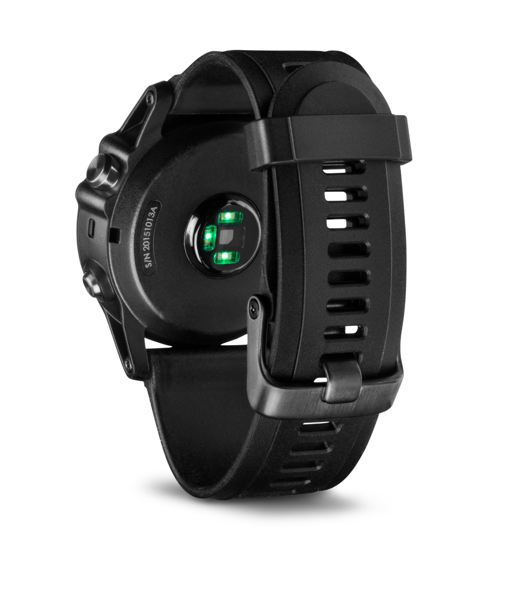 Garmin Fenix 3 HR smartwatch with sapphire lens, black silicone strap