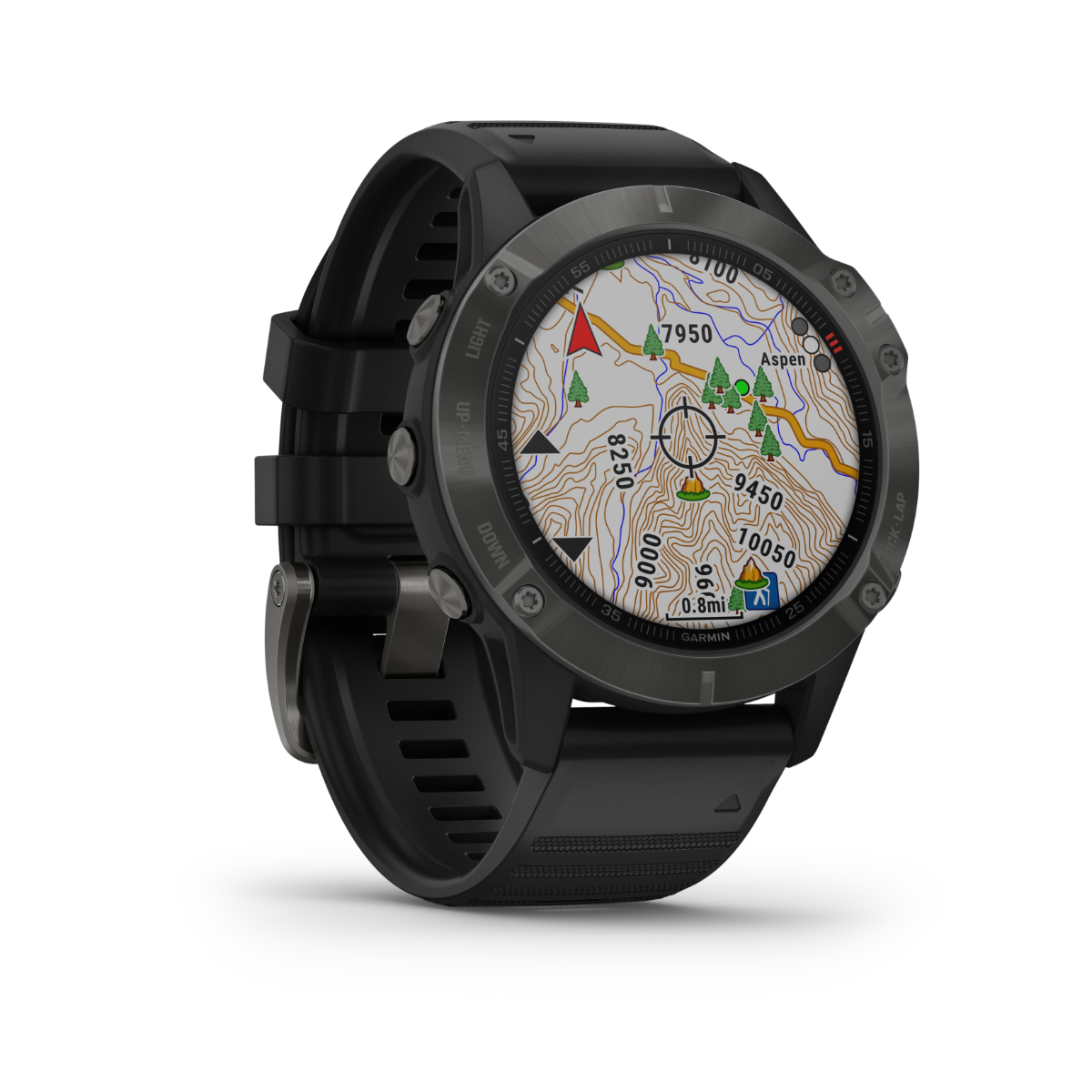 Garmin Fenix 6 Pro GPS smartwatch, black bezel with black band, certified refurbished