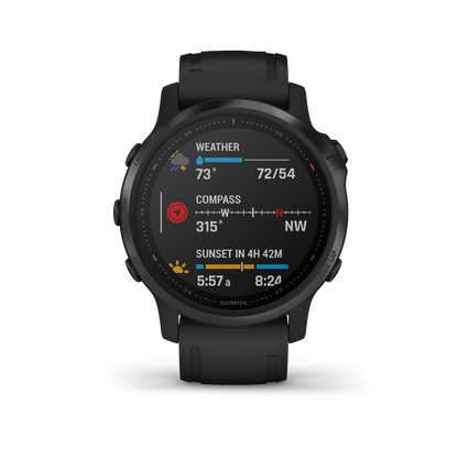 Garmin Fenix 6S Pro, Black Bezel with Black Band, GPS Smartwatch (Garmin Certified Refurbished) by Garmin