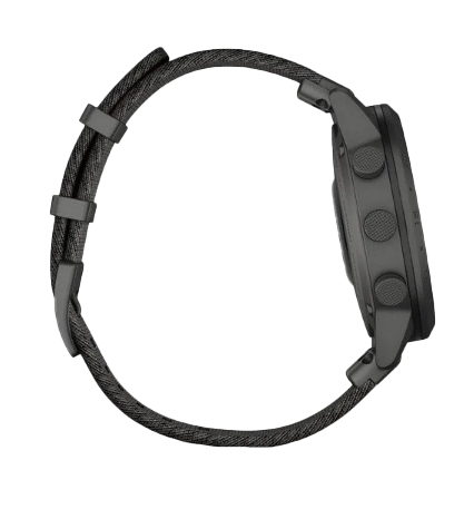 Garmin MARQ Commander men's luxury GPS smartwatch with black fabric strap