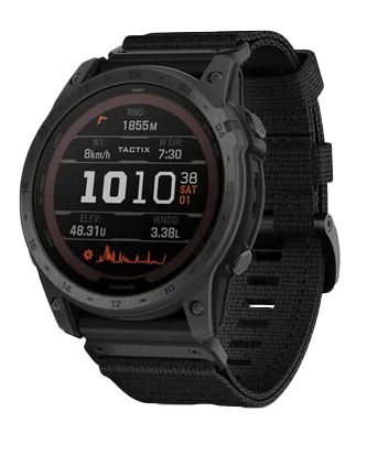 Garmin Tactix 7 Pro Ballistics Edition smartwatch with black nylon strap