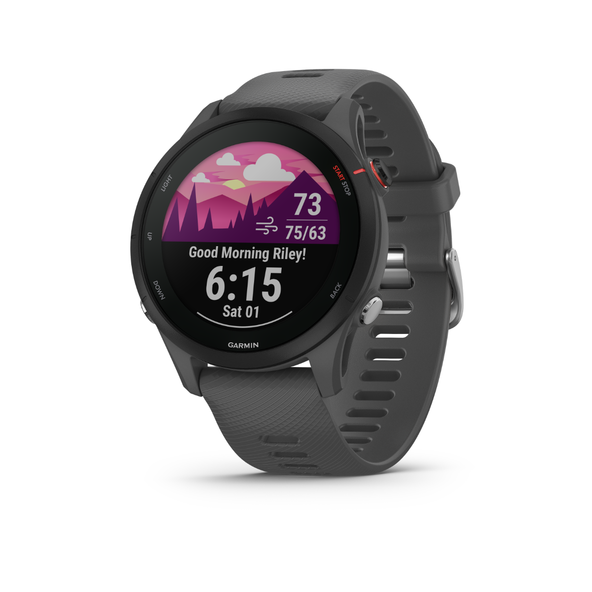 Garmin Forerunner 255 smartwatch, slate gray, certified refurbished fitness GPS watch