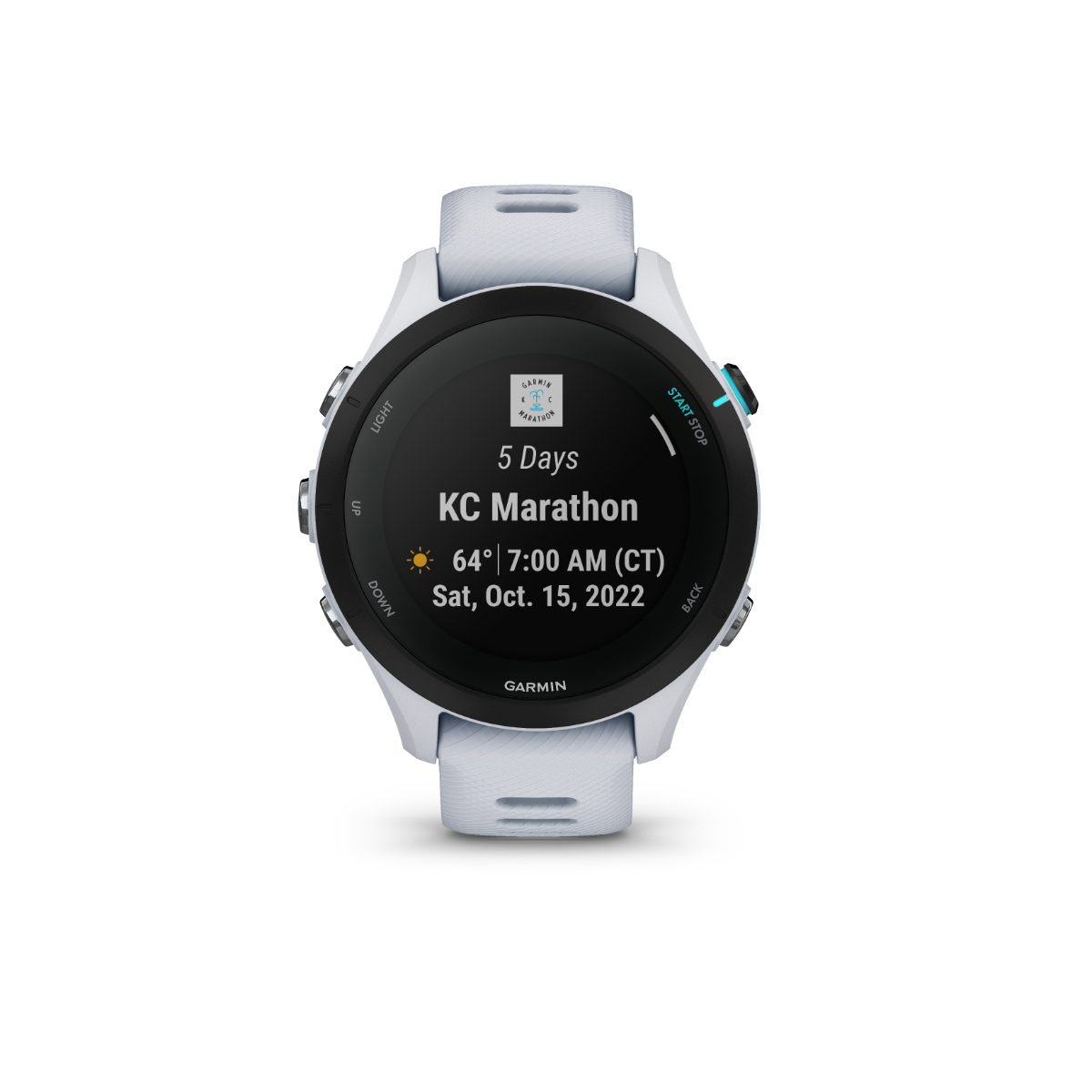 Garmin Forerunner 255S Music smartwatch, Whitestone strap, Garmin Certified Refurbished