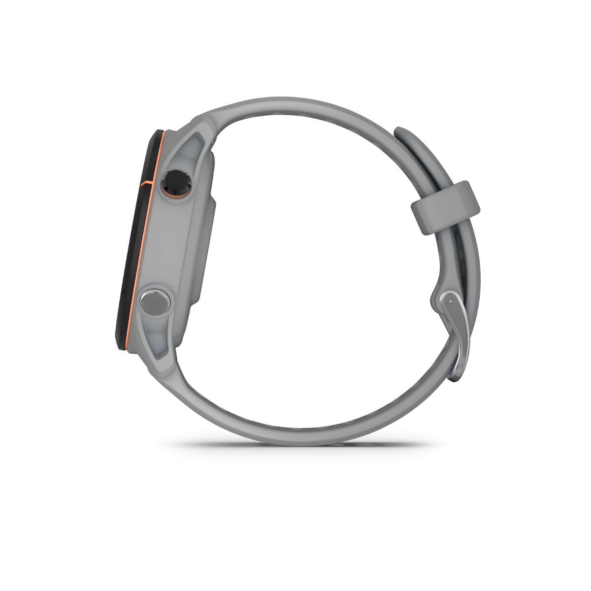 Garmin Forerunner 255S smartwatch, powder gray with orange accent bezel