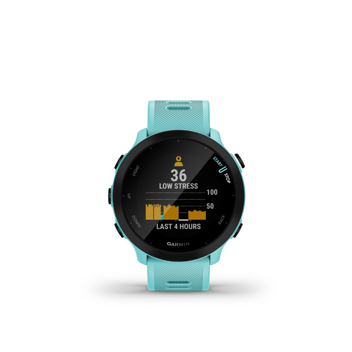 Garmin Forerunner 55, Aqua, Fitness GPS Smartwatch for Runners (010-02562-02) by Garmin