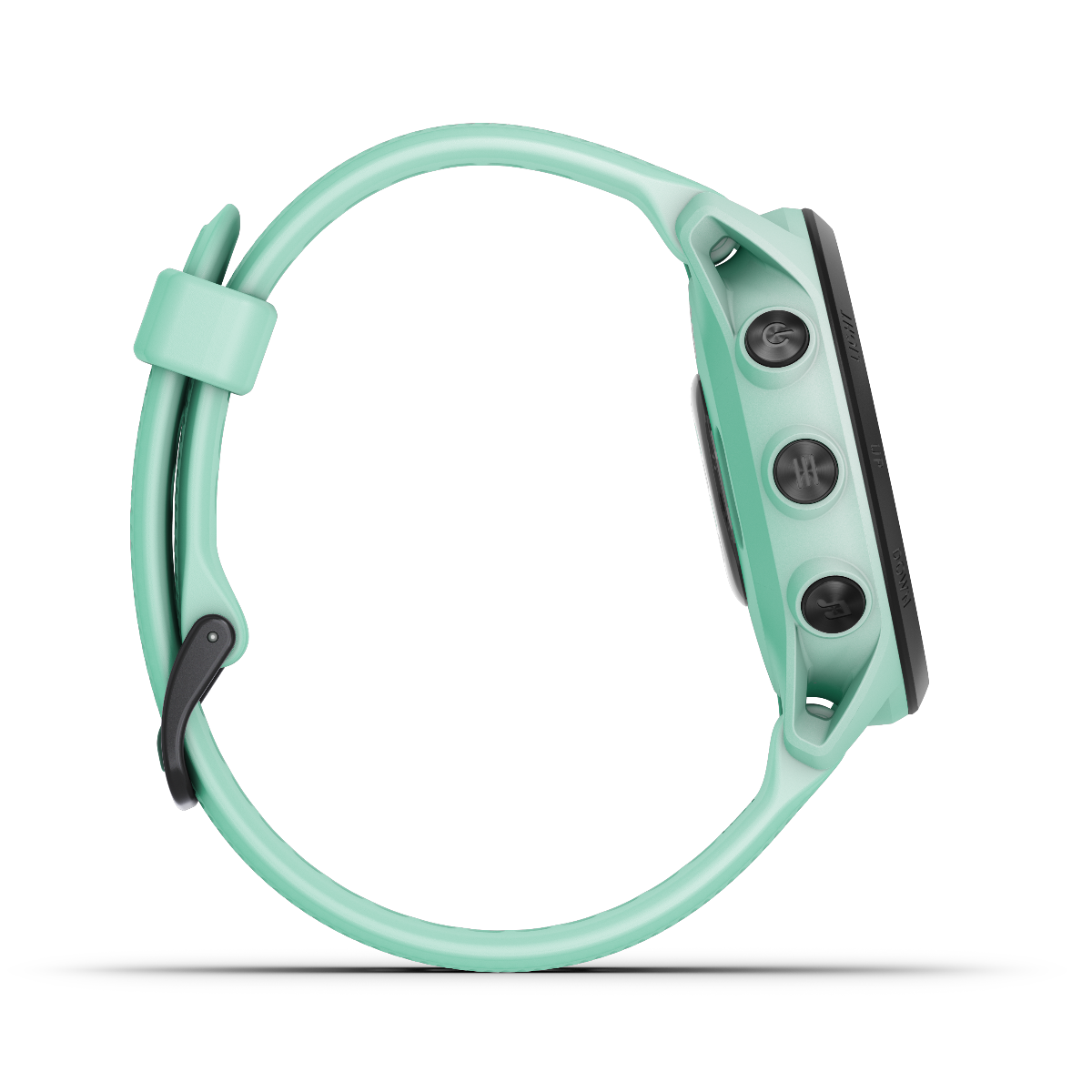 Garmin Forerunner 745 Neo Tropic smartwatch with mint green band and side buttons