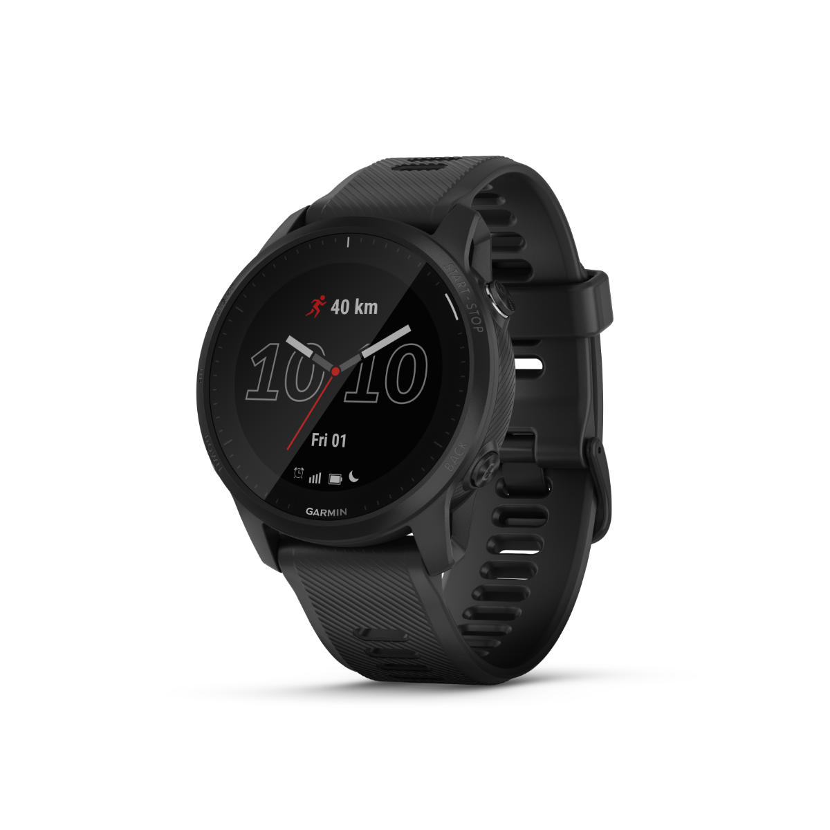 Garmin Forerunner 945 LTE smartwatch, black with black silicone band