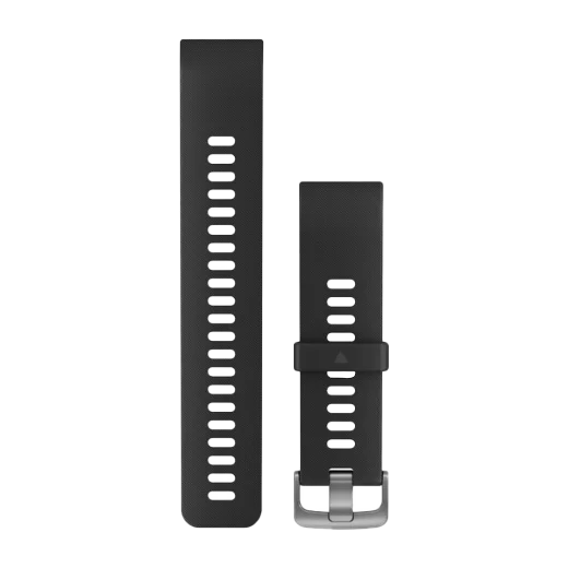 Garmin replacement watch bands, black silicone, 2-piece set (010-12793-00)