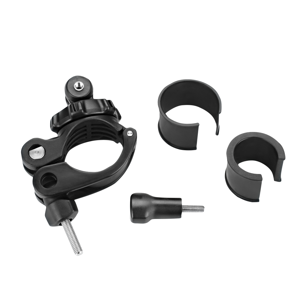 Garmin Bike/Large Tube Mount for VIRB, black plastic clamp kit with mounting hardware