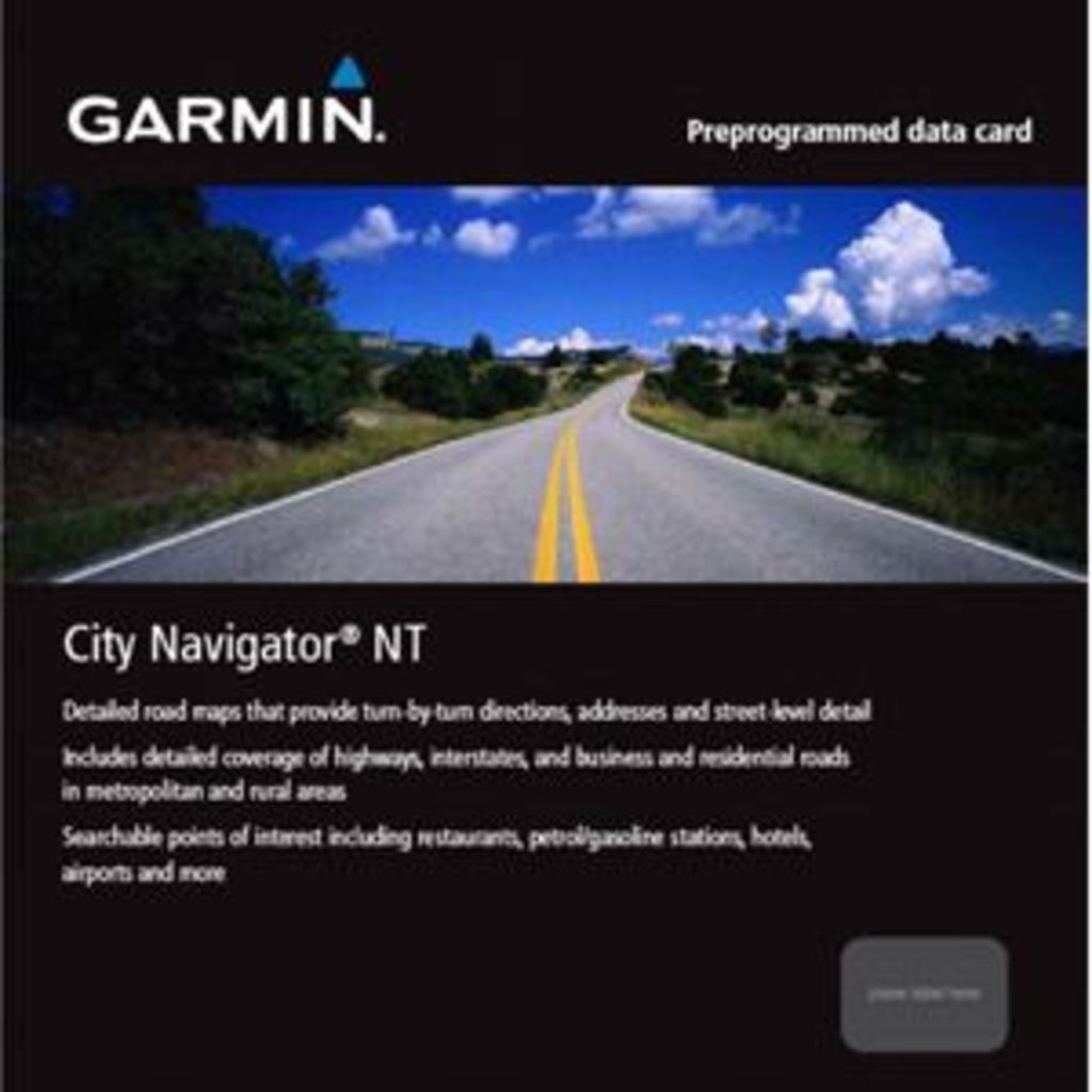 Garmin City Navigator NT map card for Middle East & Africa on a microSD card