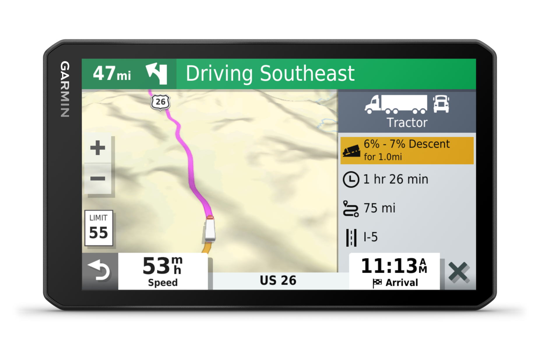 Garmin Dezl OTR700, Trucking GPS Navigator with 7-inch Screen (Garmin Certified Refurbished) by Garmin