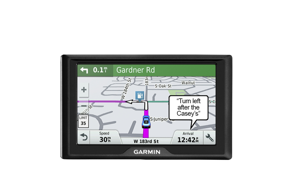 Garmin Drive 50LM GPS navigator with a 5-inch touchscreen in black.