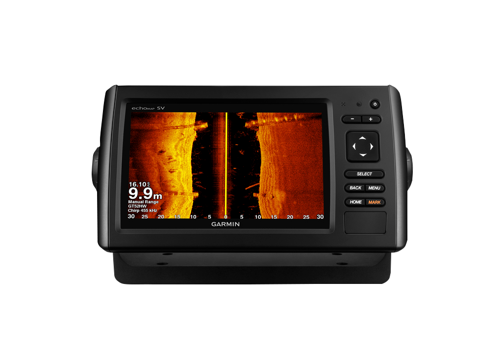 ECHOMAP CHIRP 72sv black marine chartplotter display unit by Garmin