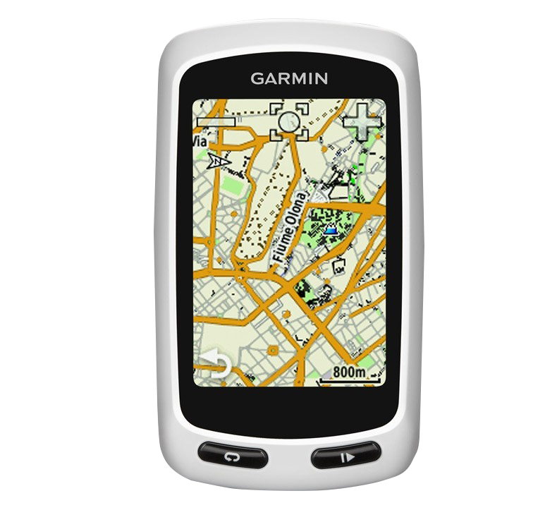 Garmin Edge Touring GPS cycling computer, white body, refurbished with map display