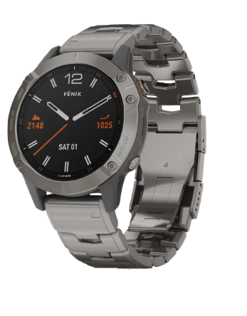 Garmin Fenix 6 Sapphire Titanium smartwatch with vented titanium bracelet (010-02158-22)