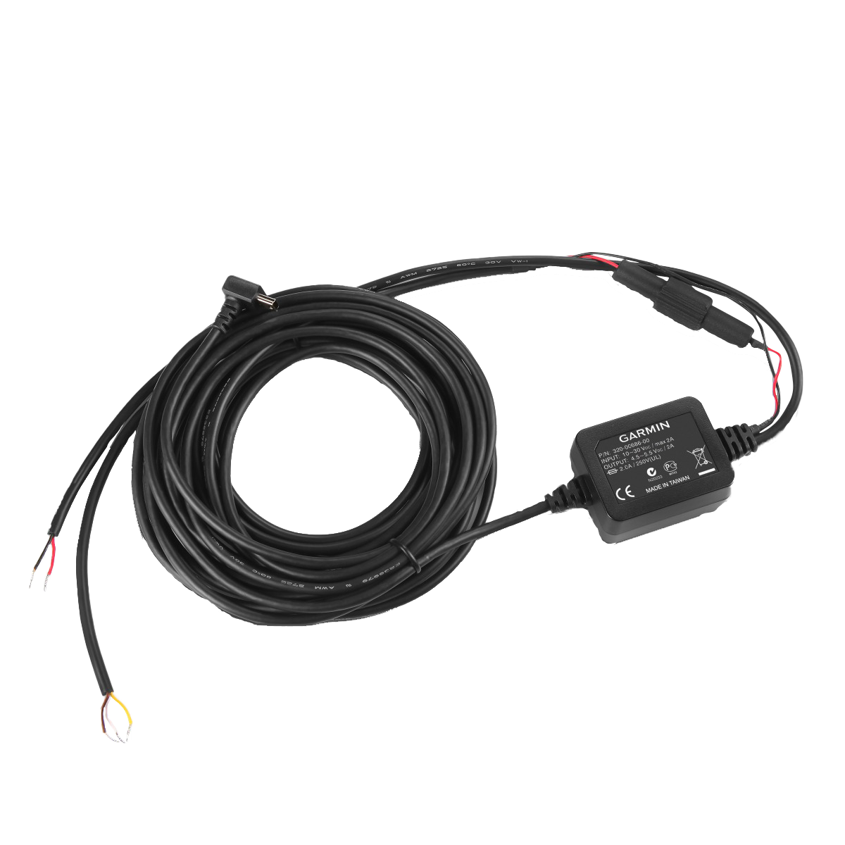 Garmin FMI 15 data cable (010-11232-10), black marine electronics accessory with inline adapter