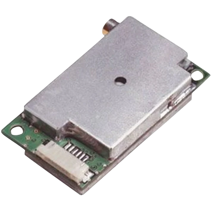 Garmin GPS 15x-F sensor module with flex cable connector, silver shielded enclosure