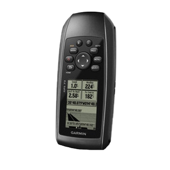 Garmin GPSMAP 73 handheld marine GPS, refurbished, black body with gray display