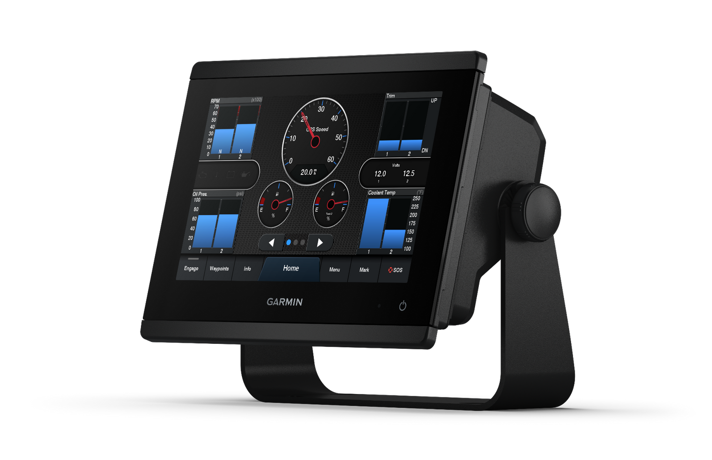 Garmin GPSMAP 923 marine chartplotter with black bezel and touchscreen display