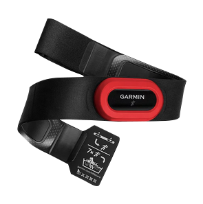 Garmin HRM-Run chest strap heart rate monitor, black strap with red sensor module
