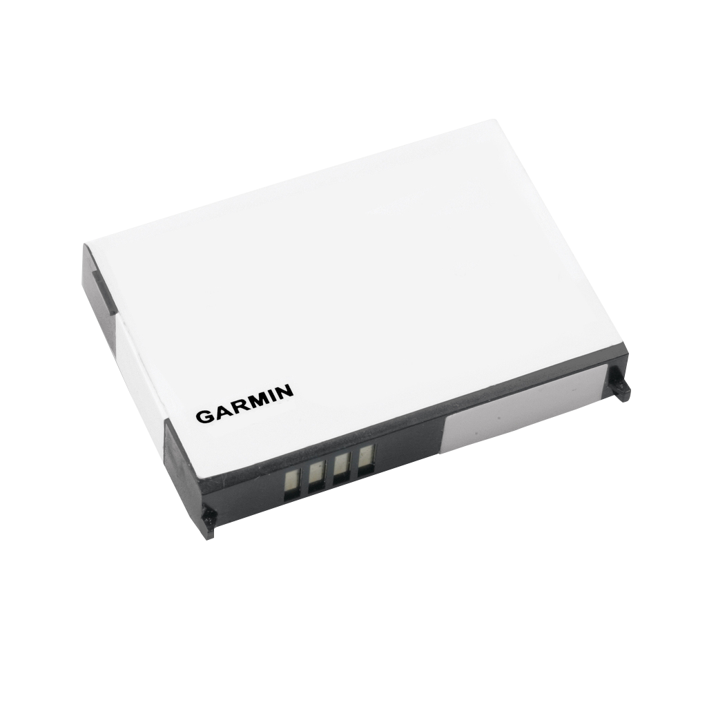 Garmin lithium-ion battery for Nuvi; white GPS accessory with contact pins