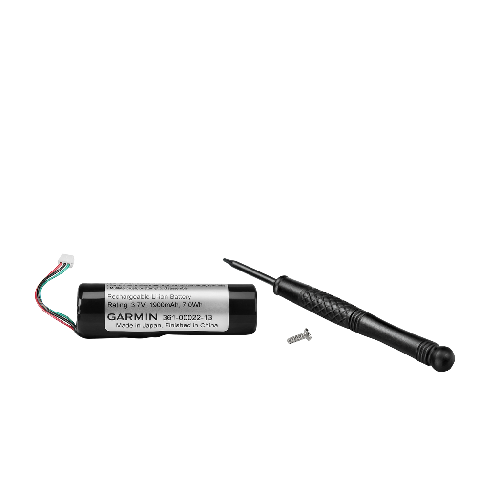 Garmin black lithium-ion battery for PRO Series handhelds 3.7V 1900mAh with small screwdriver and screw