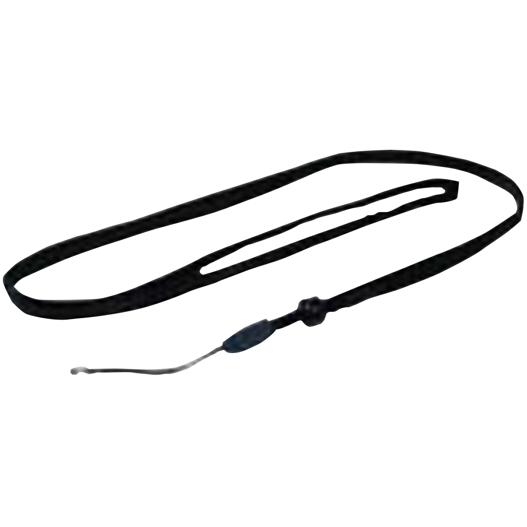 Garmin neck lanyard, black fabric cord with blue accent clasp