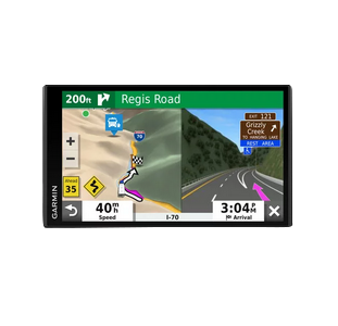 Garmin RV 780 & Traffic GPS navigation device, black bezel with split-screen map and traffic