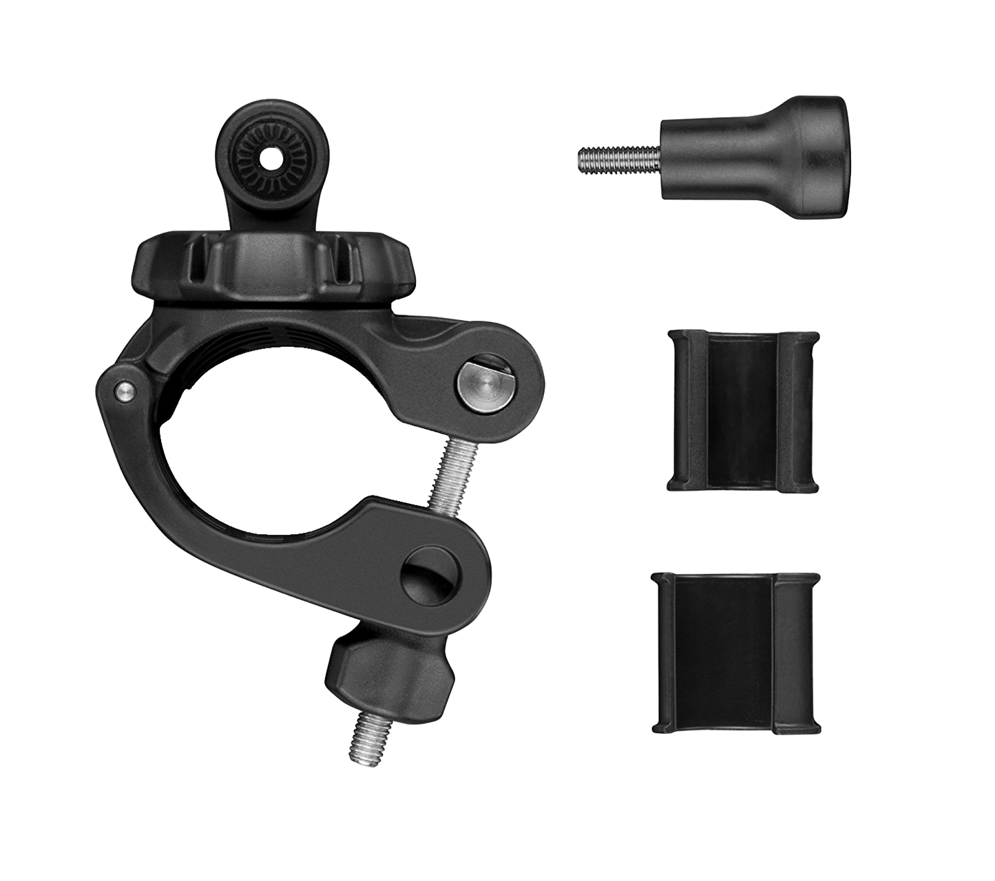 Garmin Small Tube Mount (VIRB) clamp-style mount with screws and spacers