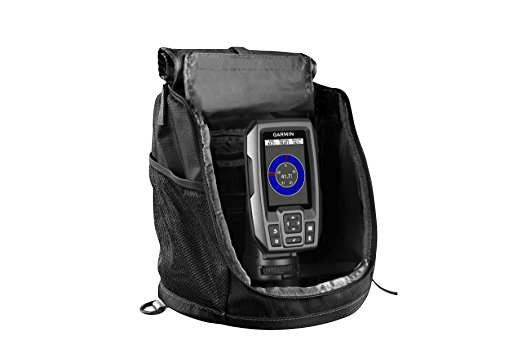 Garmin Striker 4 Portable Bundle fish finder in black carrying case