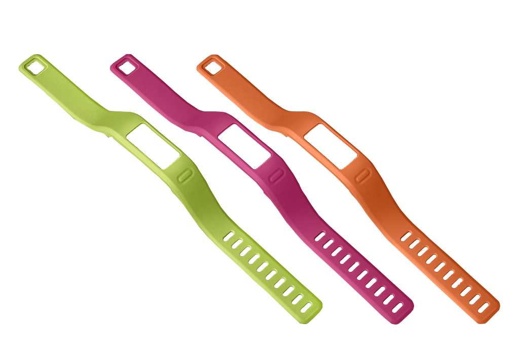 Garmin Vivofit small watch bands 3-pack in lime green, pink, and orange (010-12149-05)
