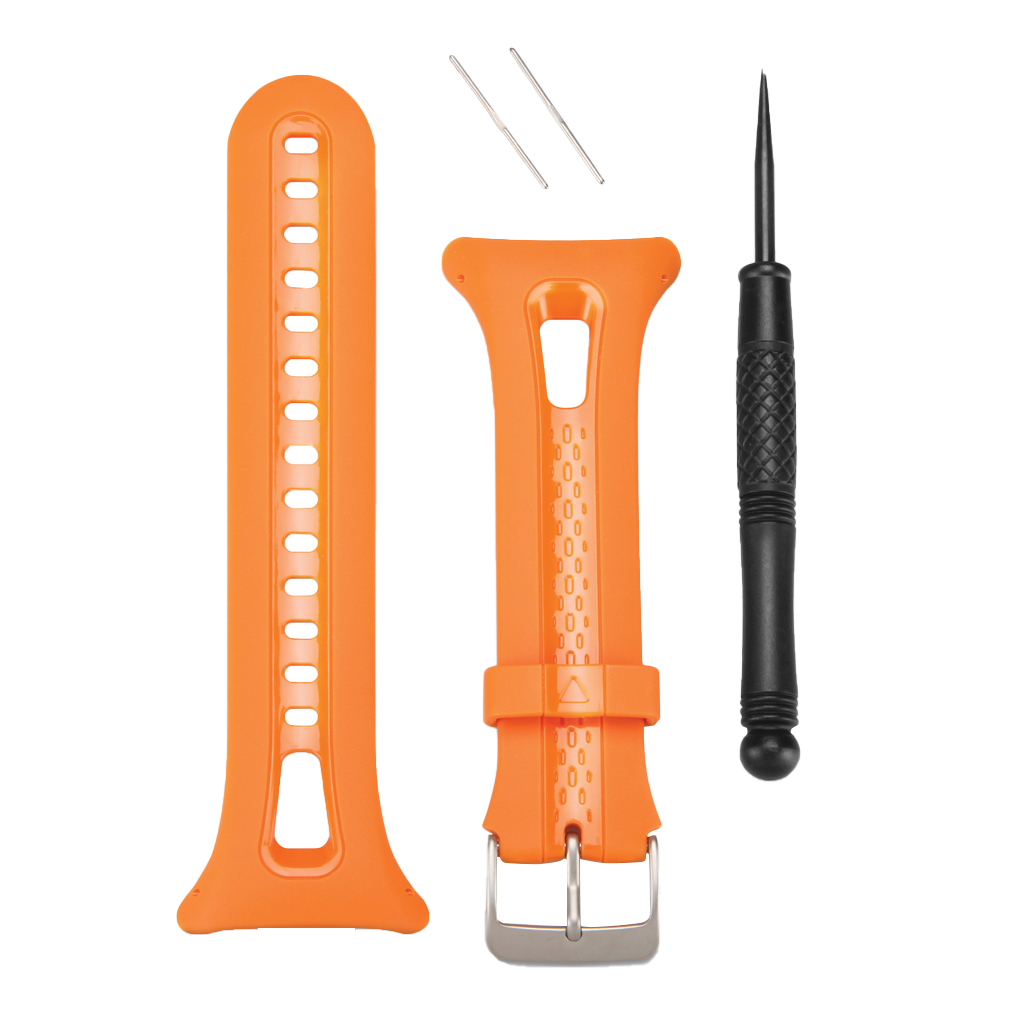 Garmin watch band large orange kit for Forerunner 10/15 with pins and screwdriver