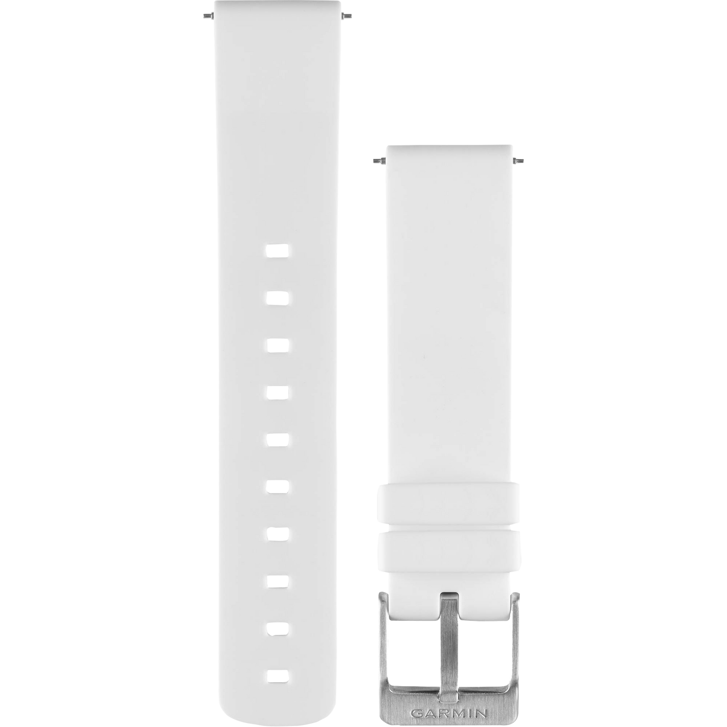 Garmin white sport watch band for vivomove, 2-piece set with metal buckle