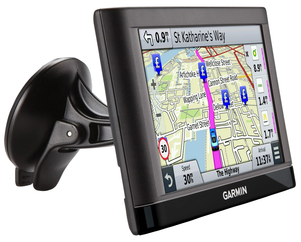 Garmin Nuvi 55LM GPS navigator with suction mount, black